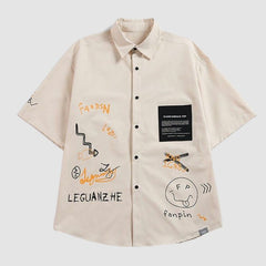 Conjunto de camisa ilustrada