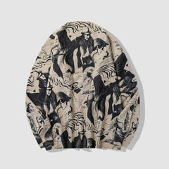 Suéter de punto de cómic vintage