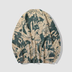 Suéter de punto de cómic vintage