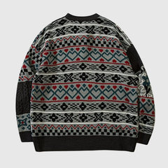 Jersey de punto con costura de patrón de flores