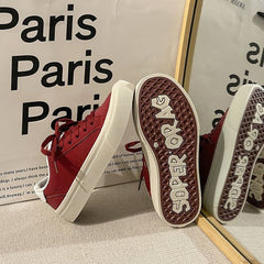 Einfarbige, lässige Canvas-Schuhe