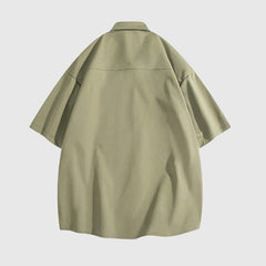 Patchwork Pocket Cotton Shirts