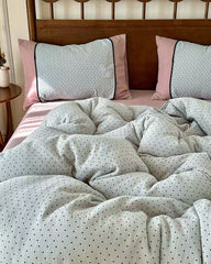 Camille French Polka Dot Bedding Set - Gray Dots