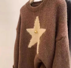 Pullover mit ausgehöhltem Stern-Design