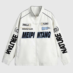 Chaqueta de cuero estilo piloto de motociclista retro estilo callejero