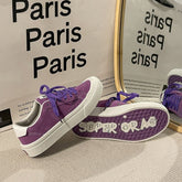 Einfarbige, lässige Canvas-Schuhe