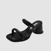 Sandalias retro de estilo francés con tacón grueso