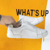 Zapatos de lona modernos y sin cordones de estilo coreano para hombre, de estilo largo y cómodo.