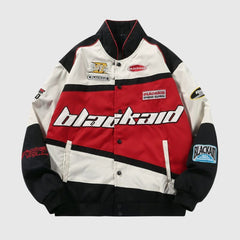 Chaqueta de carreras vintage con bordado completo