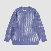 Strickpullover mit Hohlsaum