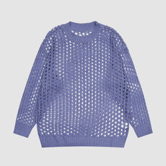 Strickpullover mit Hohlsaum