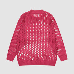 Strickpullover mit Hohlsaum