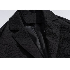 Blazer de patchwork con estampado de oso