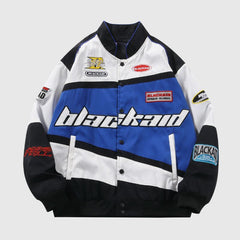 Chaqueta de carreras vintage con bordado completo