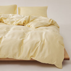 Adeline Pastel Silky TENCEL Bedding Set - Yellow