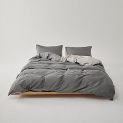 Adeline Pastel Silky TENCEL Bedding Set - Gray
