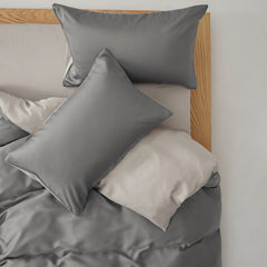 Adeline Pastel Silky TENCEL Bedding Set - Gray