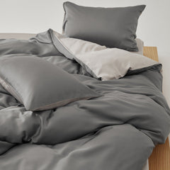 Adeline Pastel Silky TENCEL Bedding Set - Gray