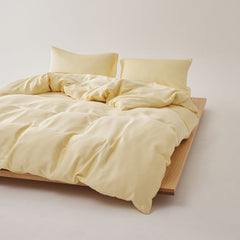 Adeline Pastel Silky TENCEL Bedding Set - Yellow