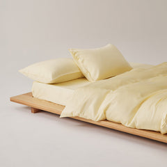 Adeline Pastel Silky TENCEL Bedding Set - Yellow