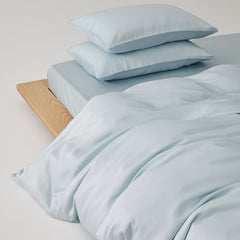Adeline Pastel Silky TENCEL Bedding Set - Blue