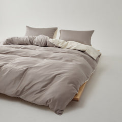 Adeline Pastel Silky TENCEL Bedding Set - Coffee