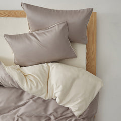 Adeline Pastel Silky TENCEL Bedding Set - Coffee