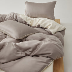 Adeline Pastel Silky TENCEL Bedding Set - Coffee