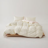 Adeline Pastel Silky TENCEL Bedding Set - Cream