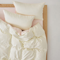 Adeline Pastel Silky TENCEL Bedding Set - Cream