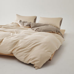 Adeline Pastel Silky TENCEL Bedding Set - Brown