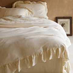 Audrey Retro Lace Embroidered Bedding Set - Beige