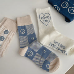 Calcetines azules sonrientes