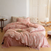 Bonnie Ribbon Bow Tie Floral Bedding Set - Pink