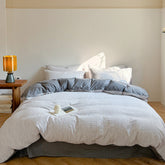 Emma Duo Striped Jacquard Bedding Set - Gray