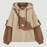 Teddybär-Pullover mit Kapuze