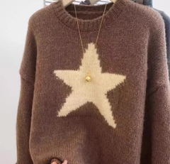 Pullover mit ausgehöhltem Stern-Design