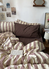 Liam Striped Bedding Set - Brown