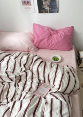 Liam Striped Bedding Set - Pink
