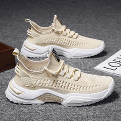 Zapatillas deportivas coreanas de tejido volador de moda para hombre