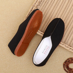 Zapatos de lona Tai Kung negros de alto rendimiento con suela de tendón para hombre
