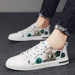 Herren-Slipper aus Rindsleder, vier echte, weiche grüne Slipper