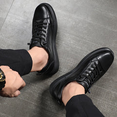 Trendy Men's Slip-on Genuine Flat Sneakers