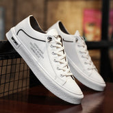 Versatile Men's Round Toe Solid Color Sneakers