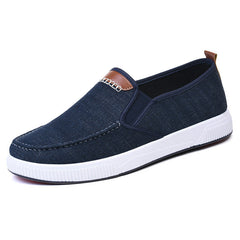 Zapatos de lona con suela suave y tela vieja para hombre de primavera