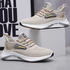 Zapatos deportivos con cordones transpirables, cómodos e informales para hombre