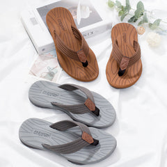Chanclas de suela gruesa de goma con diseño de espiga para hombre