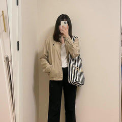 Veteran Cadre Casual Lapel Zipper Jacket