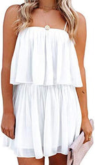 Plain Wrap Style Ruffle Cut-out Jumpsuit