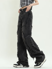 Pantalones casuales holgados y ajustados con estampado tie-dye